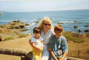 Me with my boys in Cambria, California sometime in the early 90s