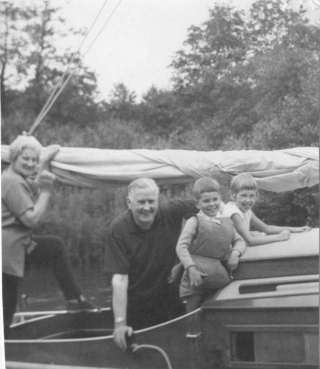 Me, my brother and grandparents Norfolk Broads 1960s (c) copyright Sherri Matthews 2014