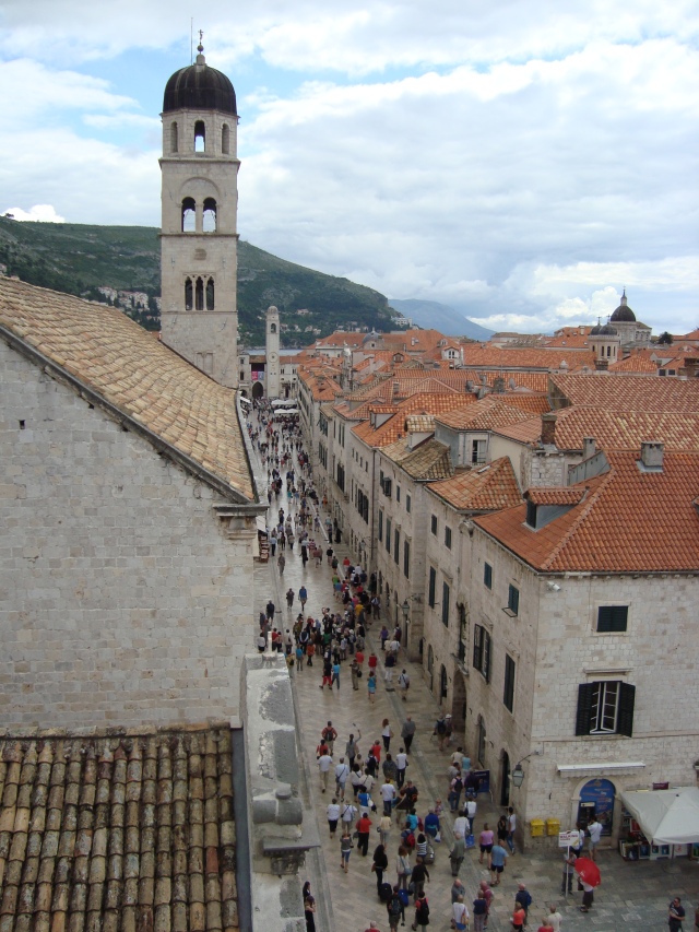View of the streets below from the Old City Walls, Dubrovnik (c) Sherri Matthews 2014