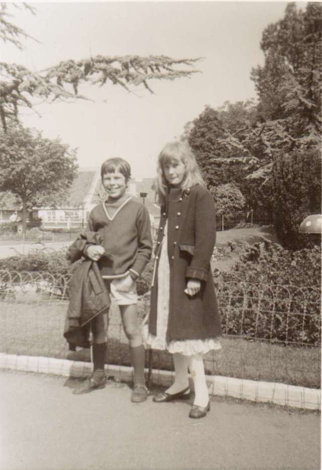 Looking the Part. In Belgium, 1974, Brother and Sister (c) Sherri Matthews